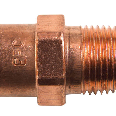 NIBCO 1/2 in. Copper X 3/8 in. D MIP Copper Pipe Adapter