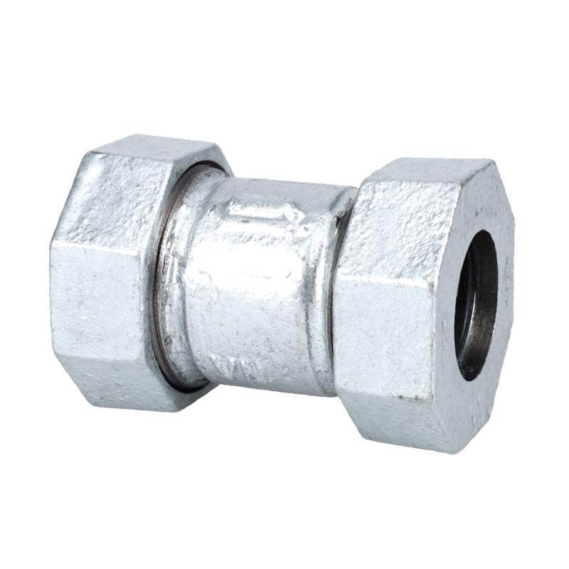 STZ Industries 3/4 in. Compression X 3/4 in. D Compression Galvanized Malleable Iron 3 in. L Couplin