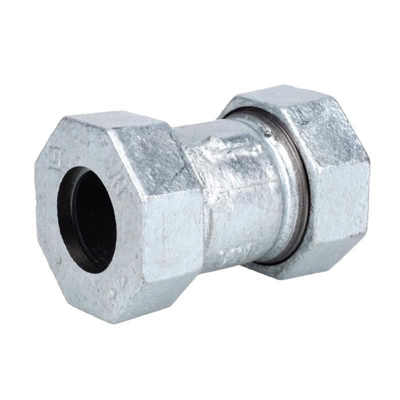 STZ Industries 3/4 in. Compression X 3/4 in. D Compression Galvanized Malleable Iron 3 in. L Couplin