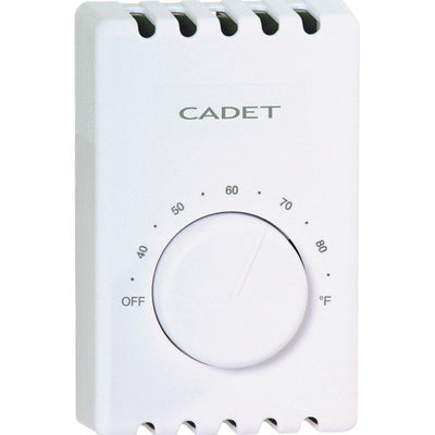 Cadet Wall Mount Heating Dial Double Pole Line Voltage Thermostat