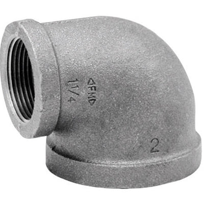 Anvil 1 in. FPT X 3/4 in. D FPT Black Malleable Iron 90 Degree Elbow