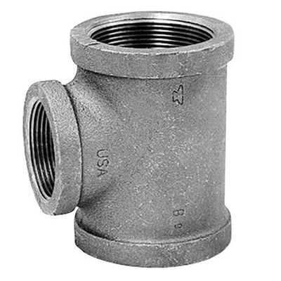 Anvil 3/4 in. FPT X 3/4 in. D FPT 1/2 in. D FPT Black Malleable Iron Reducing Tee
