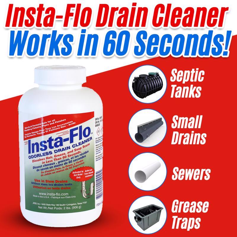 Insta-Flo Crystals Drain Cleaner 2 lb