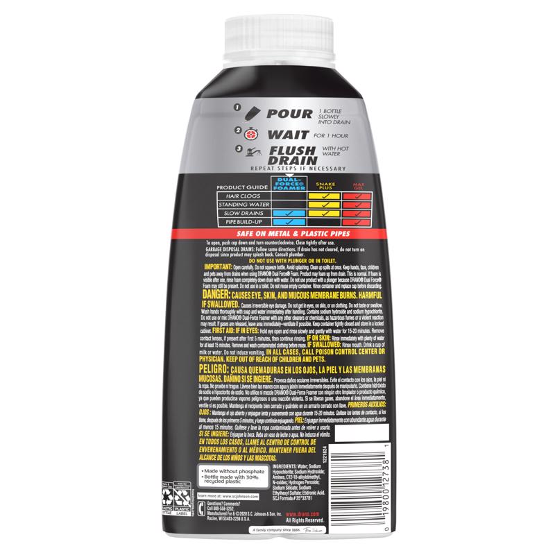 Drano Dual Force Liquid Clog Remover 17 oz