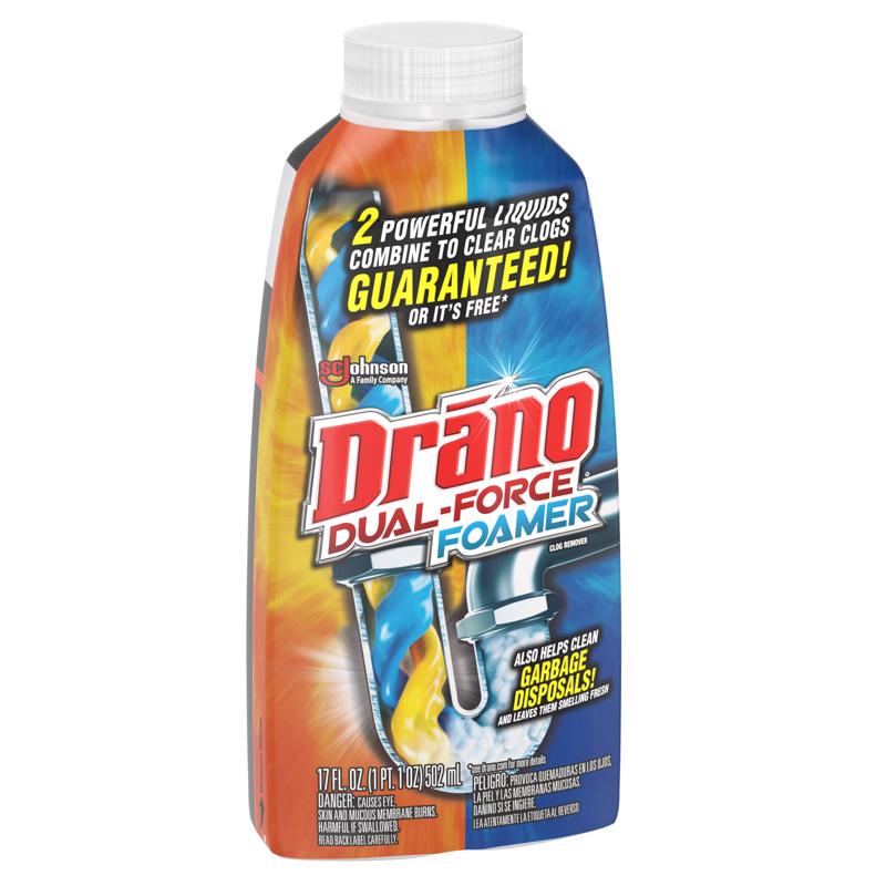 Drano Dual Force Liquid Clog Remover 17 oz