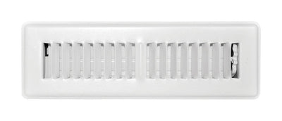 Tru Aire 2 in. H X 10 in. W 2-Way Powder Coat White Steel Floor Register