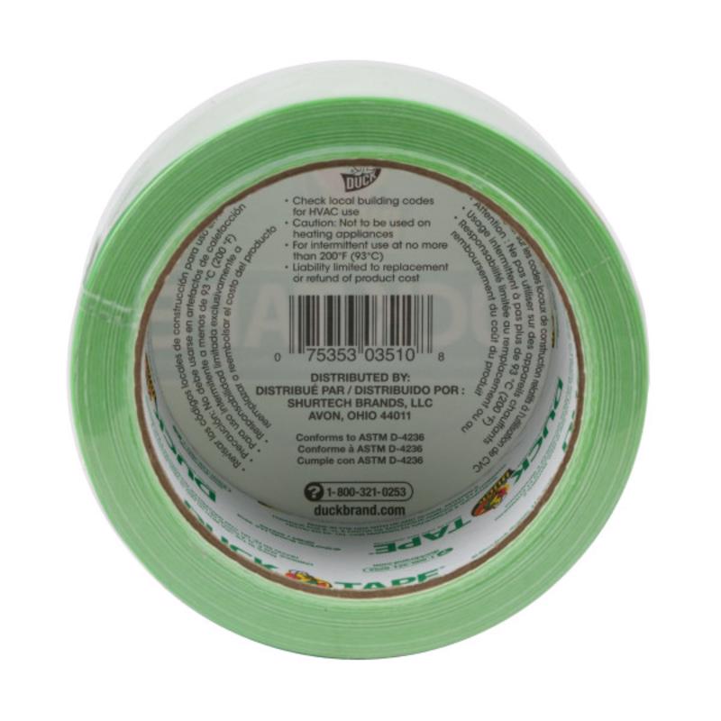 Duck 1.88 in. W X 15 yd L Neon Green Solid Duct Tape