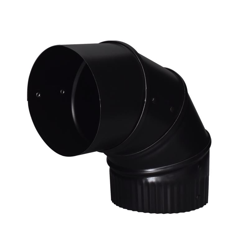 Imperial 3 in. D X 3 in. D Adjustable 90 deg Galvanized Steel Stove Pipe Elbow