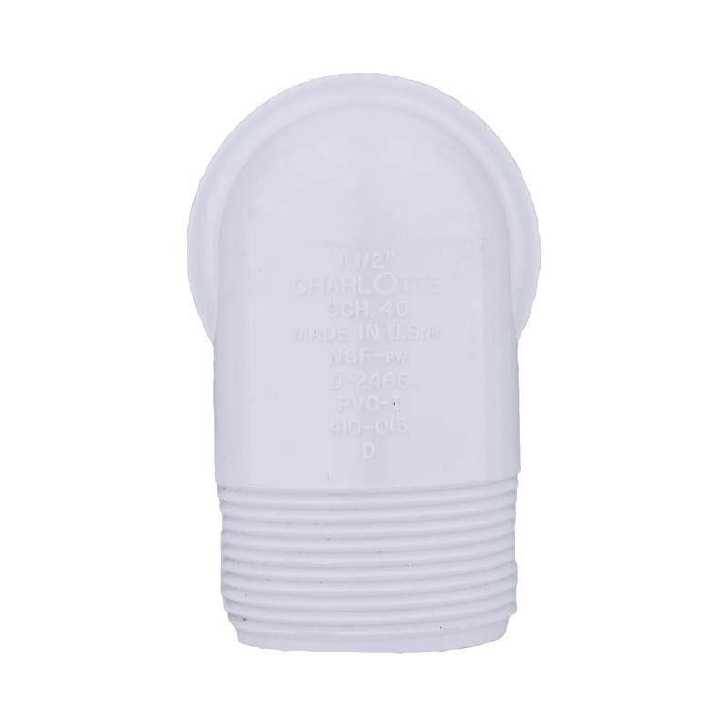 Charlotte Pipe Schedule 40 1-1/2 in. Slip X 1-1/2 in. D MPT PVC 90 Degree Street Elbow