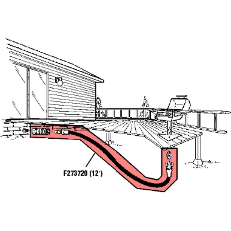 Mr. Heater 3/8 in. D X 3/8 in. D X 12 ft. L Rubber Hose Assembly