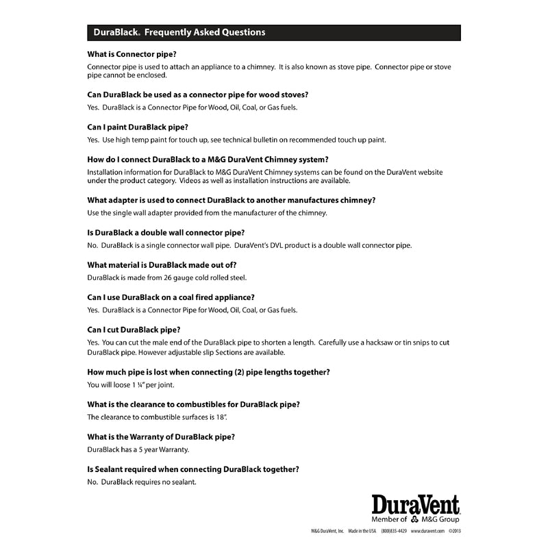 DuraVent 6 in. D X 12 in. L Galvanized Steel Double Wall Stove Pipe