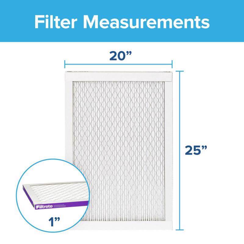 Filtrete 20 in. W X 25 in. H X 1 in. 1500 MPR Pleated Allergen Air Filter
