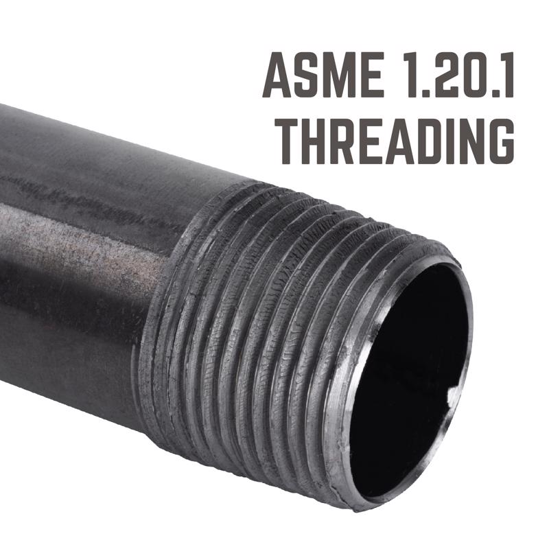 STZ Industries 1/4 in. MIP each X 1/4 in. D MIP Black Steel 3-1/2 in. L Nipple