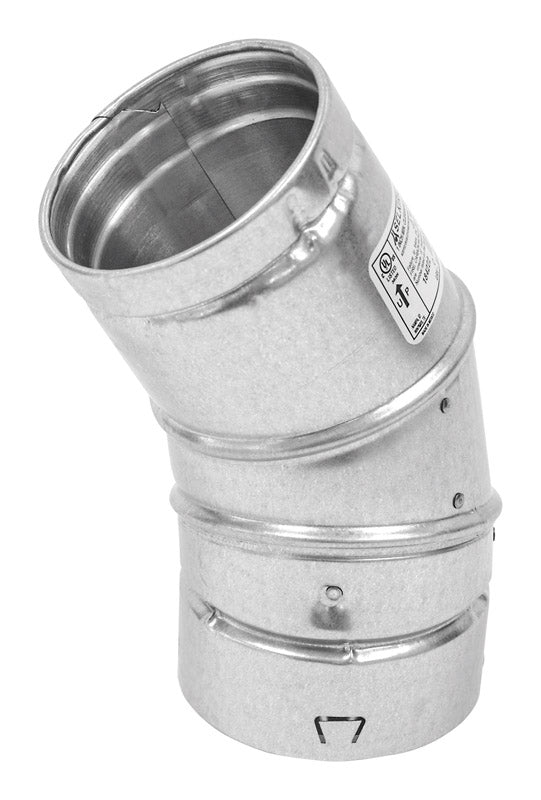 Selkirk 4 in. D X 4 in. D Adjustable 60 deg Aluminum Stove Pipe Elbow