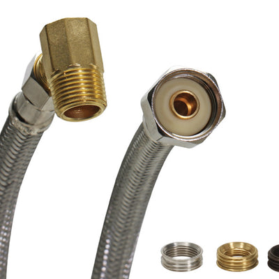 Fluidmaster 3/8 in. Compression X 1/2 in. D FIP 60 in. Stainless Steel Dishwasher Supply Line