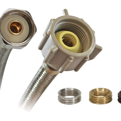 Fluidmaster 1/2 in. Ballcock Ah X 7/8 in. D Ballcock 12 in. Braided Stainless Steel Supply Line