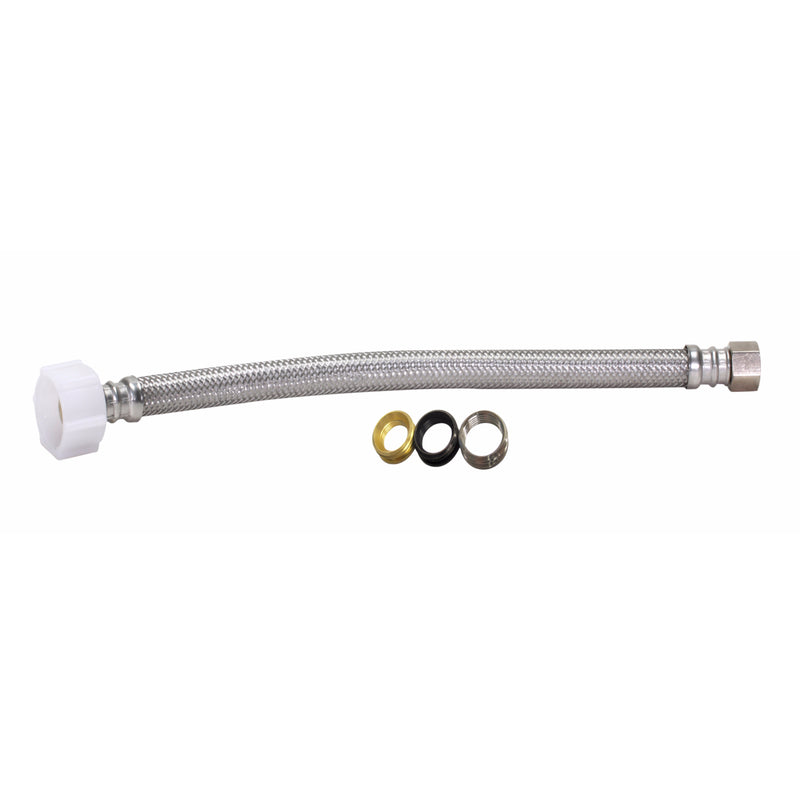 Fluidmaster 1/2 in. Ballcock Ah X 7/8 in. D Ballcock 12 in. Braided Stainless Steel Supply Line