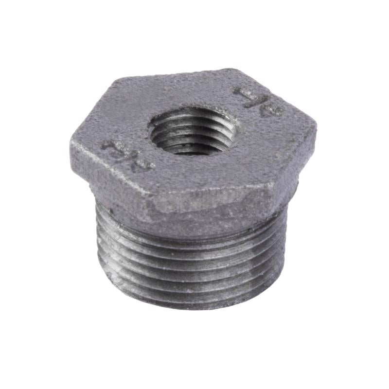 STZ Industries 3/4 in. MIP each X 1/4 in. D FIP Black Malleable Iron Hex Bushing