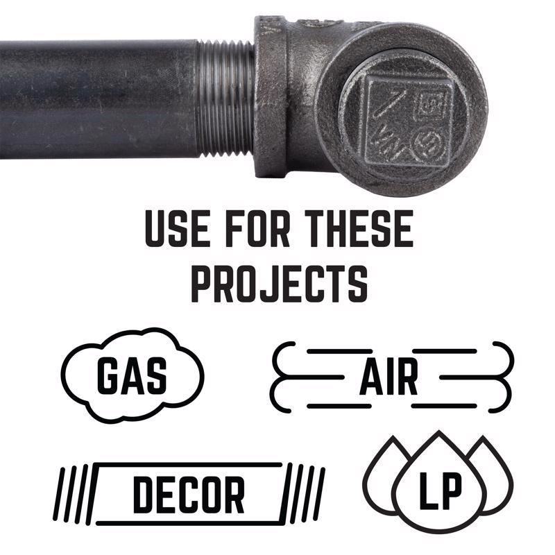 STZ Industries 1/8 in. MIP each Black Malleable Iron Plug