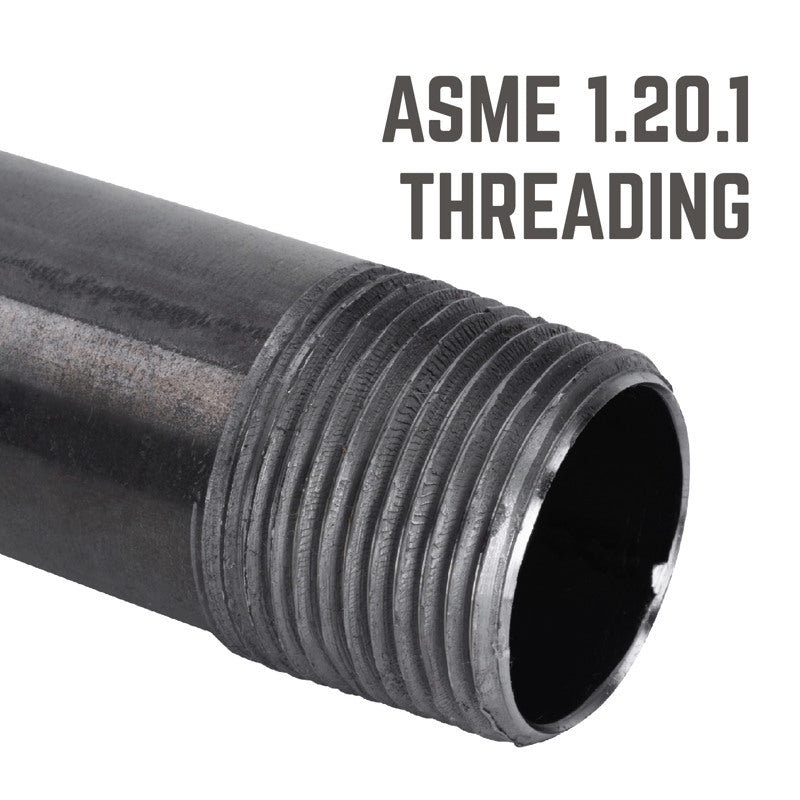 STZ Industries 3/8 in. MIP each X 3/8 in. D MIP Black Steel 3-1/2 in. L Nipple
