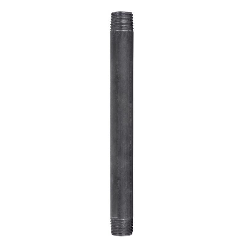 STZ Industries 3/4 in. MIP each X 3/4 in. D MIP Black Steel 9 in. L Nipple