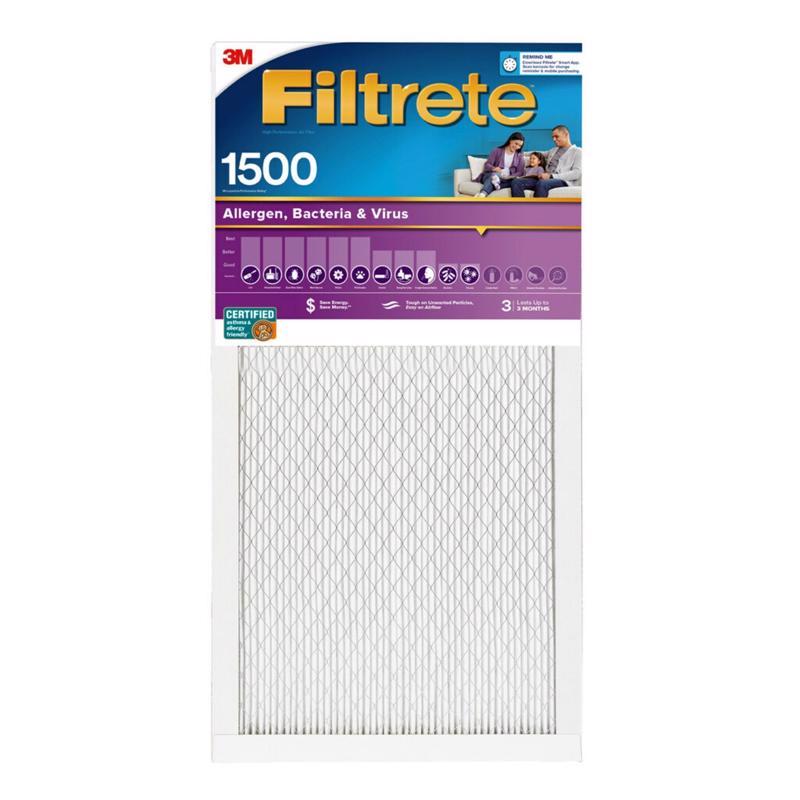 Filtrete 12 in. W X 24 in. H X 1 in. 1500 MPR Pleated Allergen Air Filter