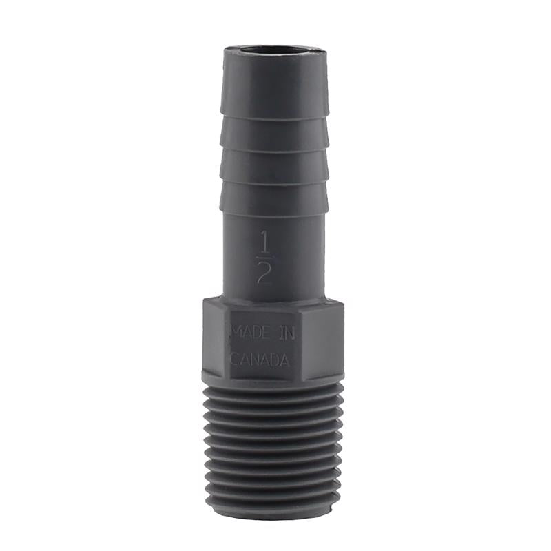Boshart Industries 1/2 in. MPT in. X 1/2 in. D Insert Polypropylene Male Adapter