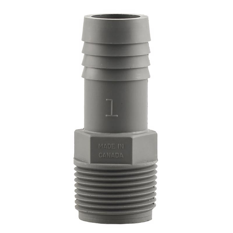 Boshart Industries 1 in. MPT in. X 1 in. D Insert Polypropylene Male Adapter