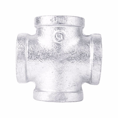 STZ Industries 3/4 in. FIP each X 3/4 in. D FIP 3/4 in. D FIP Galvanized Malleable Iron Cross