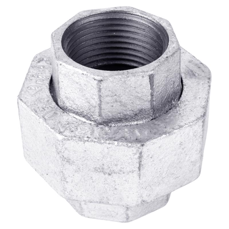 STZ Industries 1/8 in. FIP each X 1/8 in. D FIP Galvanized Malleable Iron Union