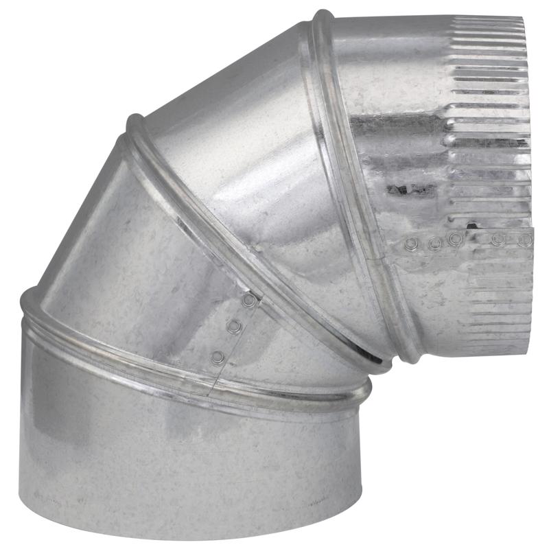 Imperial 6 in. D X 6 in. D Adjustable 90 deg Galvanized Steel Furnace Pipe Elbow