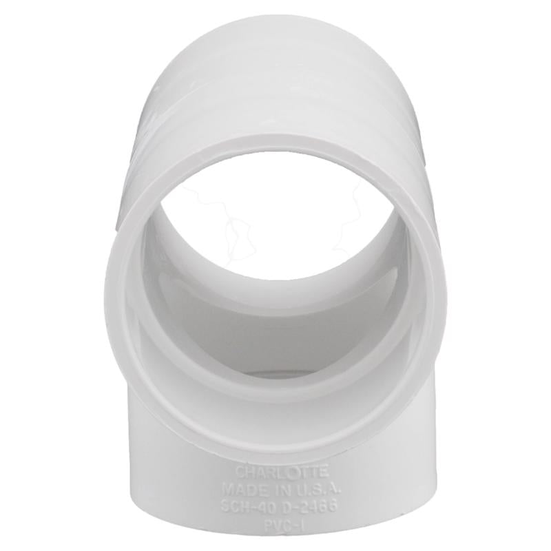 Charlotte Pipe Schedule 40 2 in. Slip X 2 in. D Slip PVC Tee