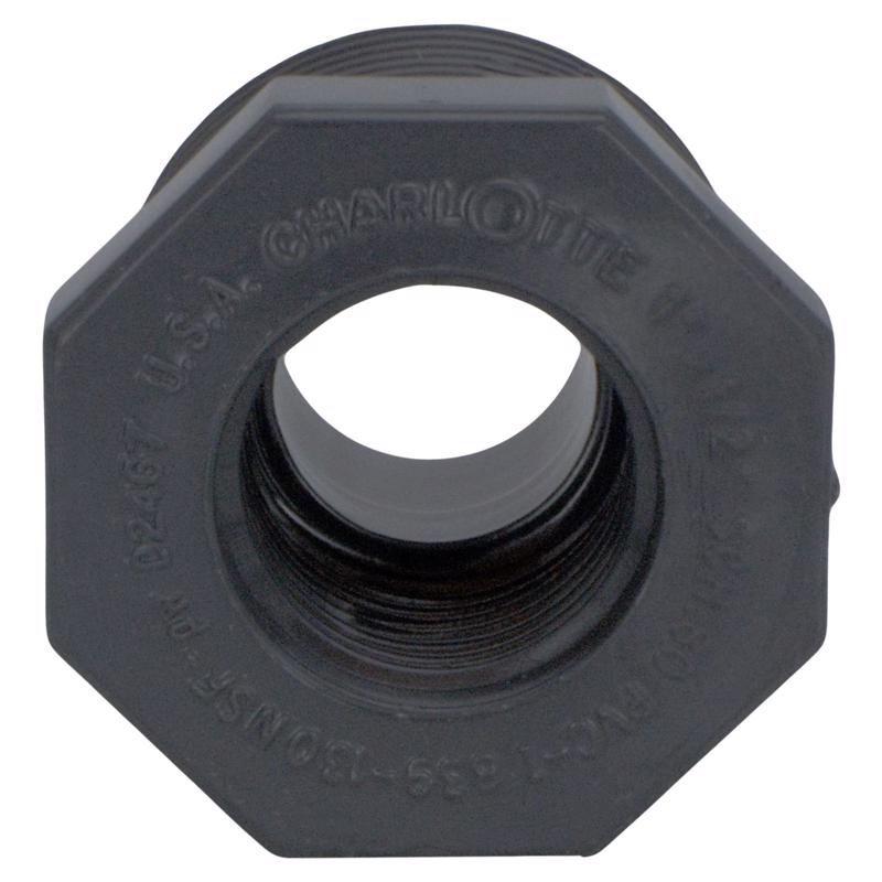 Charlotte Pipe Schedule 80 1 in. MPT X 1/2 in. D FPT PVC 1-1/4 in. Reducing Bushing