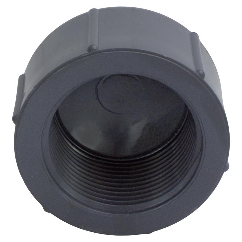 Charlotte Pipe Schedule 80 3/4 in. MPT X 3/4 in. D FPT PVC Threaded Cap