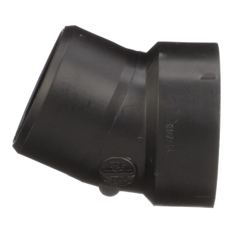 Charlotte Pipe 1-1/2 in. Spigot X 1-1/2 in. D Hub ABS 22-1/2 Degree Elbow