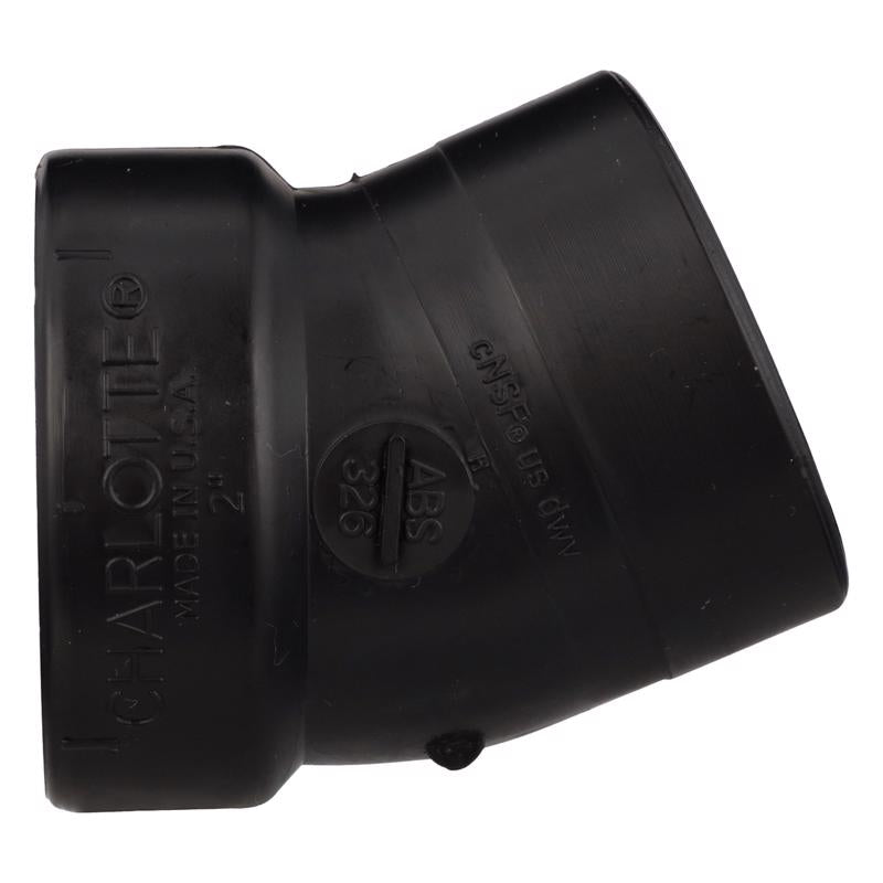 Charlotte Pipe 2 in. Slip X 2 in. D Hub ABS Elbow