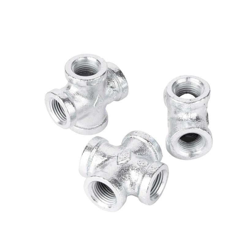 STZ Industries 1 in. FIP X 1 in. D FIP 1 in. D FIP Galvanized Malleable Iron 3 in. L Cross