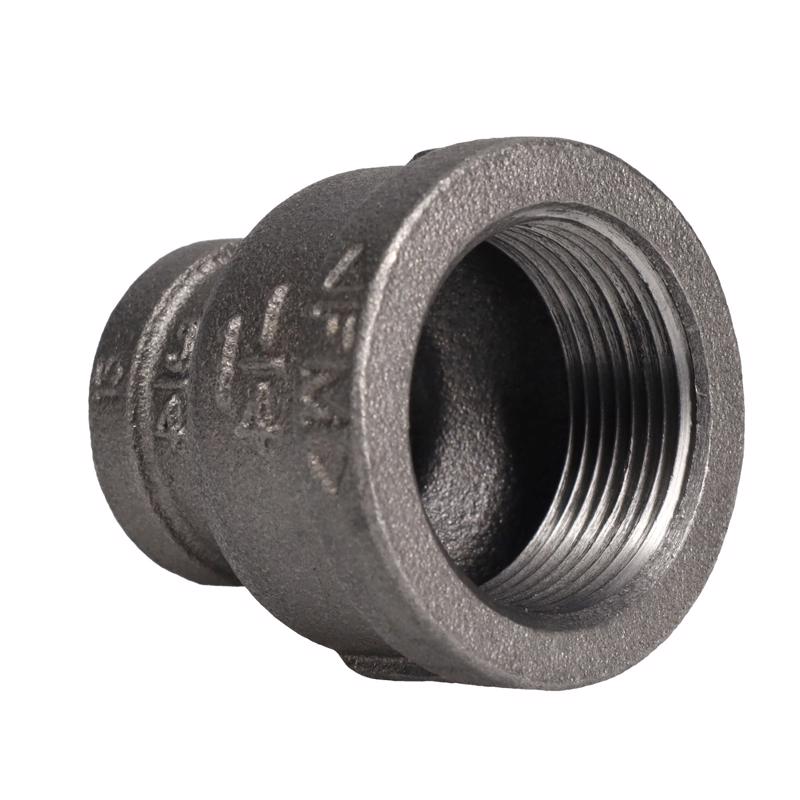 STZ Industries 1-1/4 in. FIP each X 3/4 in. D FIP Black Malleable Iron Reducing Coupling