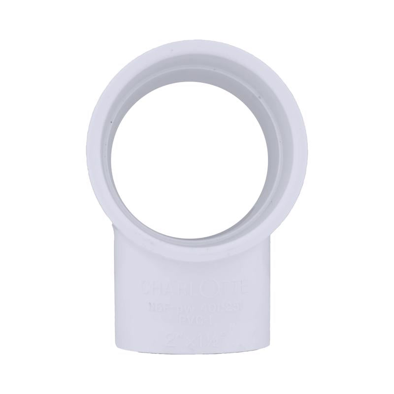 Charlotte Pipe Schedule 40 2 in. Slip X 2 in. D Slip PVC Reducing Tee