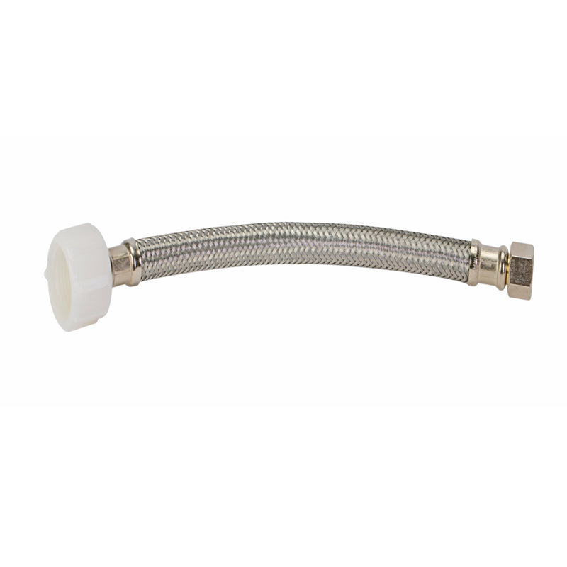 Fluidmaster 3/8 in. Compression X 7/8 in. D Ballcock 9 in. Braided Stainless Steel Supply Line