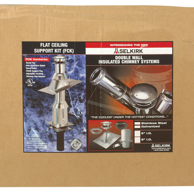 Selkirk 6 in. Stainless Steel Stove Pipe Ceiling Support Kit