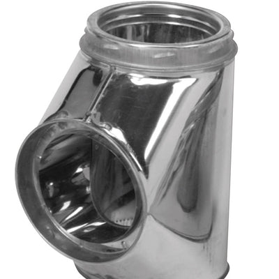 Selkirk 12-3/4 in. X 6-3/8 in. X 6-3/8 in. Stainless Steel Stove Pipe Tee Cap Flow Tee