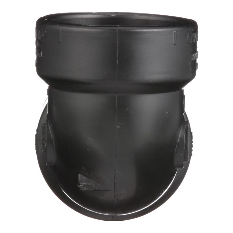 Charlotte Pipe 1-1/2 in. Hub X 1-1/2 in. D Hub ABS Elbow