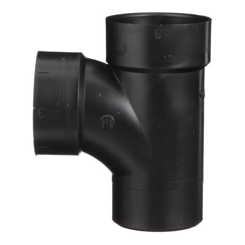 Charlotte Pipe 3 in. Hub X 3 in. D Hub ABS Sanitary Street Tee