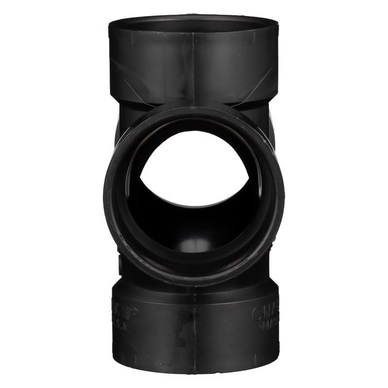 Charlotte Pipe 3 in. Hub X 3 in. D Hub ABS Sanitary Tee