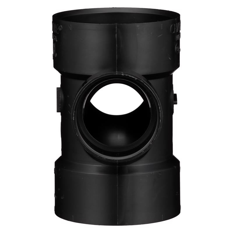 Charlotte Pipe 3 in. Hub X 3 in. D Hub ABS Sanitary Tee