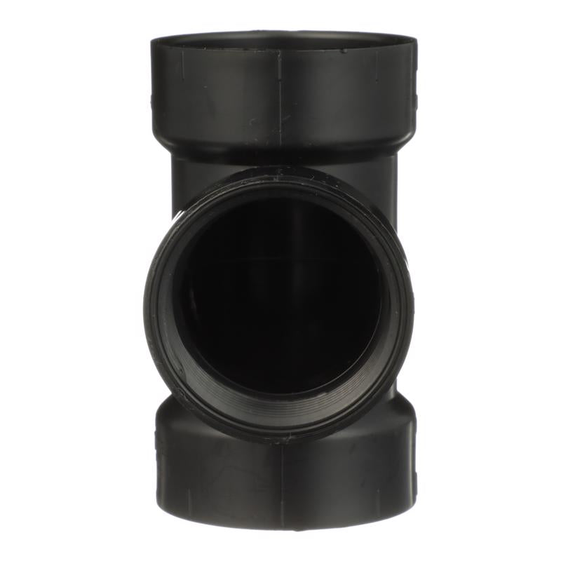 Charlotte Pipe 1-1/2 in. Hub X 1-1/2 in. D Hub ABS Flush Cleanout Tee