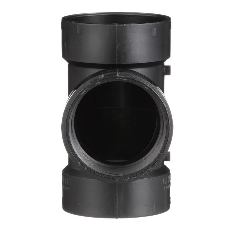 Charlotte Pipe 2 in. Hub X 2 in. D Hub ABS Flush Cleanout Tee