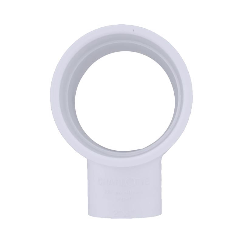 Charlotte Pipe Schedule 40 2 in. Slip X 2 in. D Slip PVC Reducing Tee