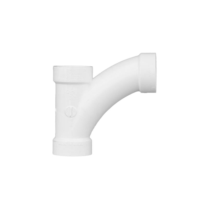 Charlotte Pipe Schedule 40 1-1/2 in. Hub X 1-1/2 in. D Hub PVC Long Turn Wye